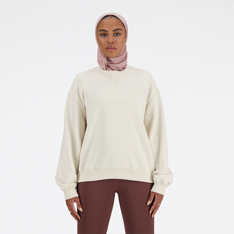 Sweatshirt New Balance hoodie Beige | WT41500LIN