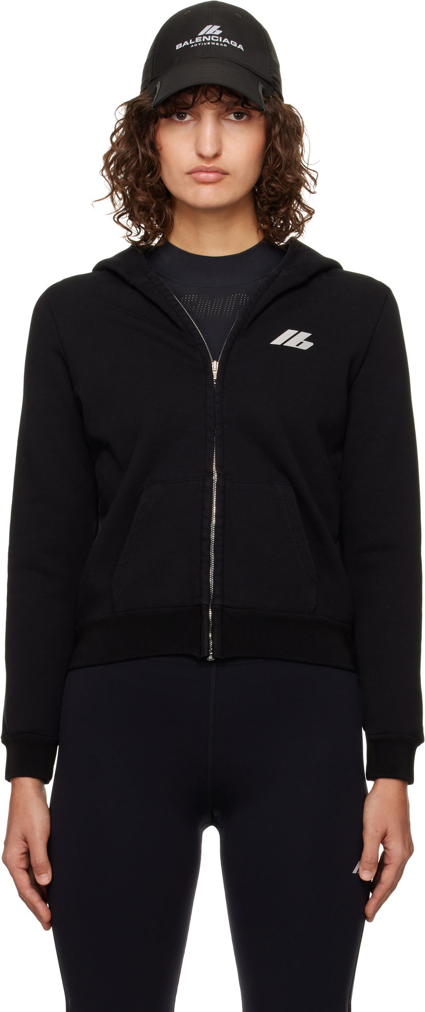 Sweatshirt Balenciaga Zip-Up Hoodie Svart | 788243 TQVV1