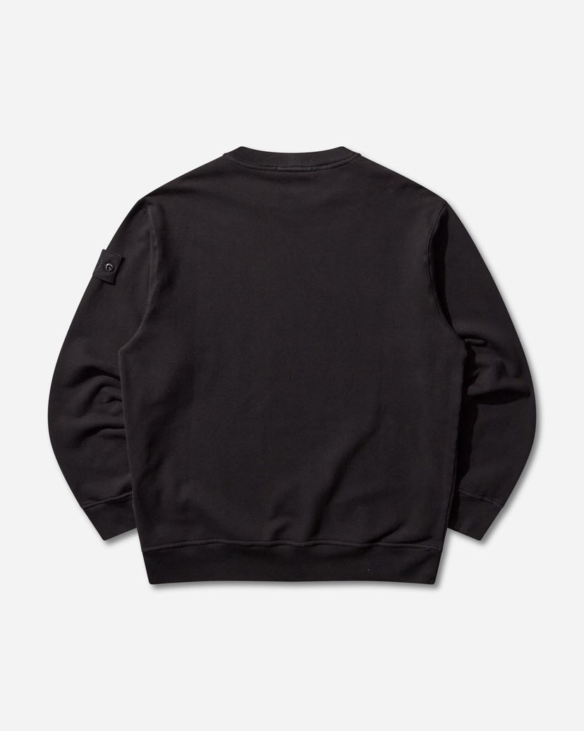 Sweatshirt Stone Island Ghost Stretch Cotton Fleece Crewneck Sweatshirt Svart | K2S15-6100069-S0F28 V0029