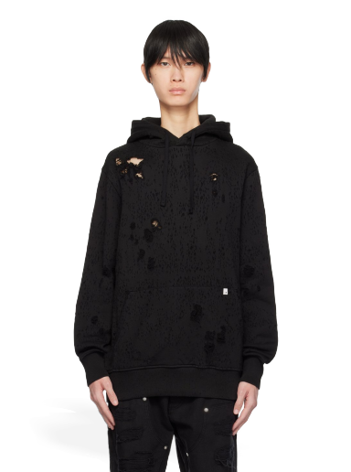 Sweatshirt 1017 ALYX 9SM Destroyed Hoodie Svart | AAUSW0221FA01