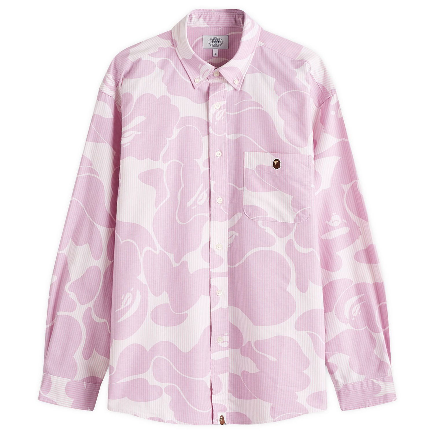 Skjorta BAPE Bathing Ape Camo Button Down Shirt Rosa | 001SHK801003M-PNK, 1