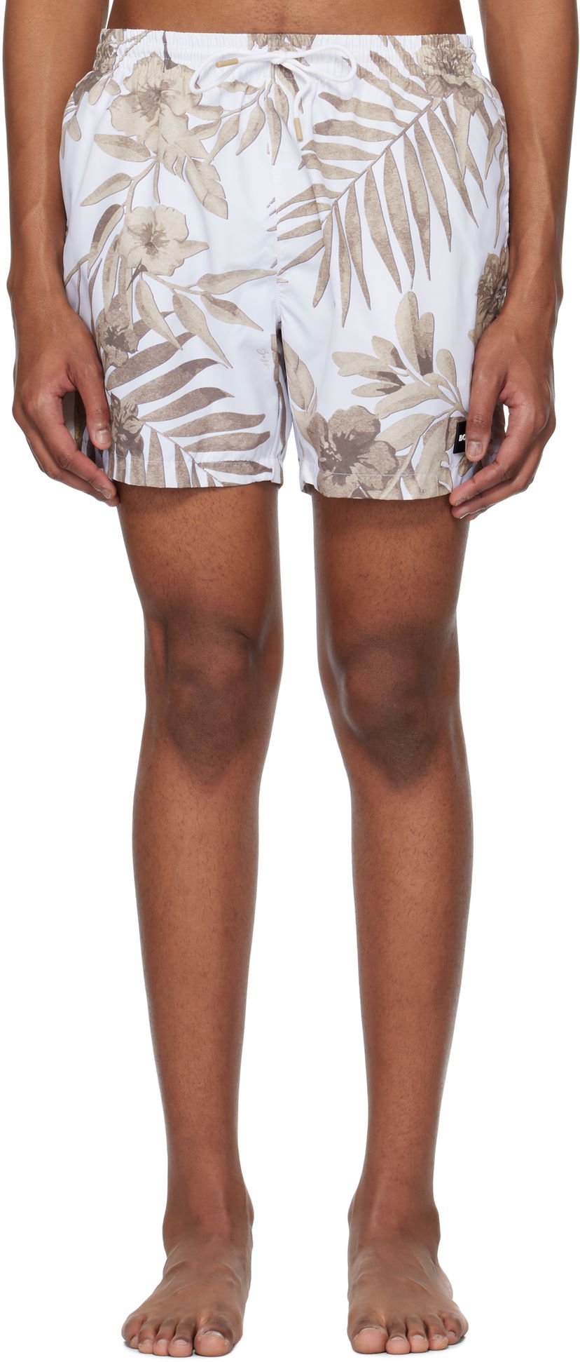 Badkläder BOSS BOSS Seasonal Print Swim Shorts Vit | 50508844