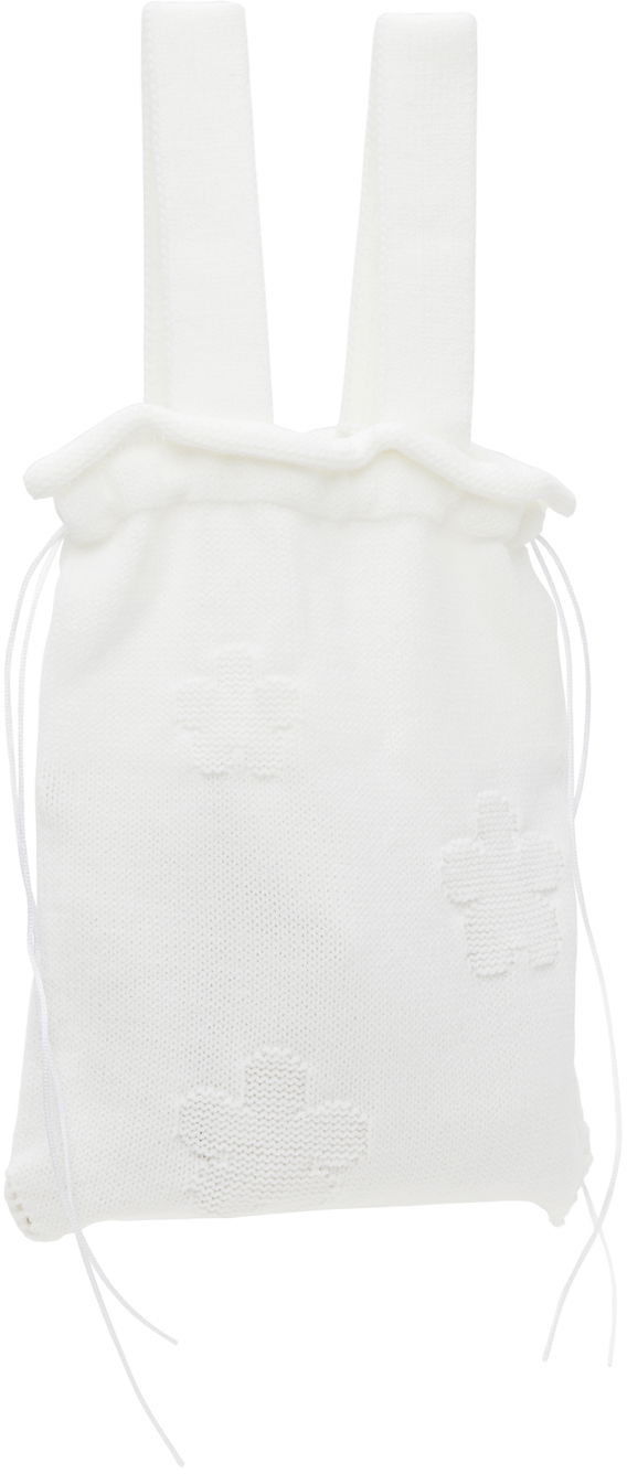 Gymsäck Cecilie Bahnsen Cecilie Bahnsen Knit Drawstring Tote Bag Vit | 1.24BAG45014 UTE BAG, 1