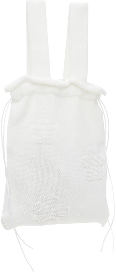 Gymsäck Cecilie Bahnsen Cecilie Bahnsen Knit Drawstring Tote Bag Vit | 1.24BAG45014 UTE BAG, 1
