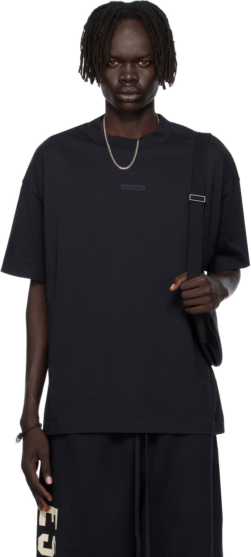T-shirt Fear of God Fear of God ESSENTIALS Classic Fit T-shirt Svart | 125SP254190F