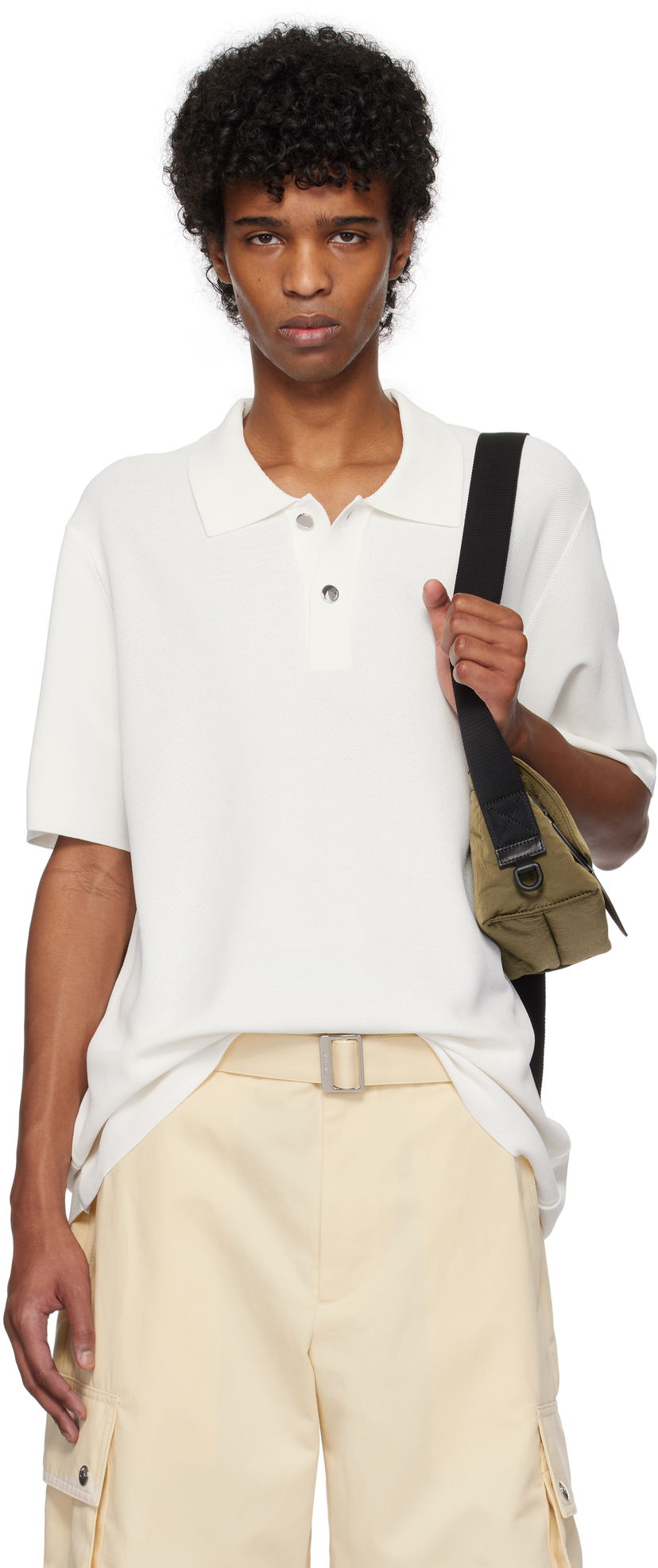 Polotröja Jacquemus Jacquemus Knit Polo Vit | 25E255KN296-2439