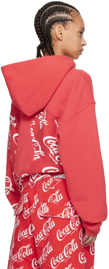 Sweatshirt ERL Swirl Logo Hoodie Röd | ERL08T024, 3