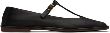 Sneakers och skor The Row The Row Square T-Strap Ballerina Flats Svart | F1599-SL3, 0