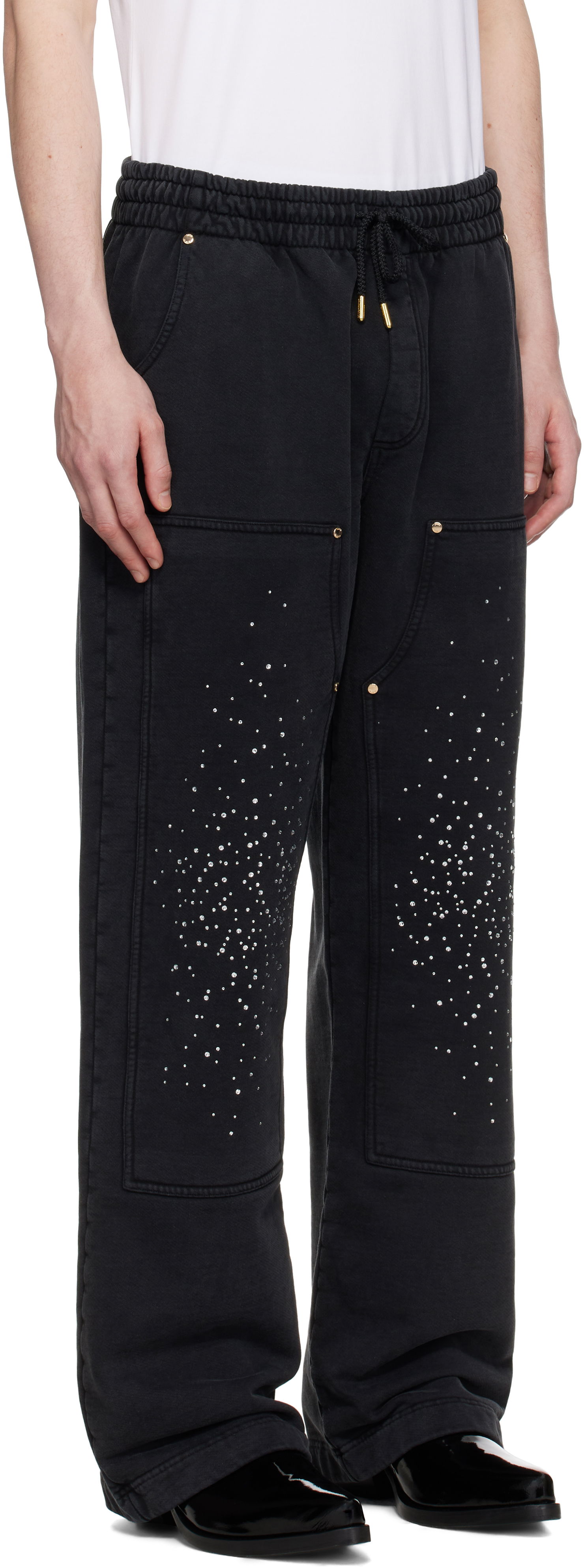 Träningsbyxor Casablanca Casablanca 'La Prémonition' Crystal Embellished Lounge Pants Svart | U-MS25-JTR-245-01, 1