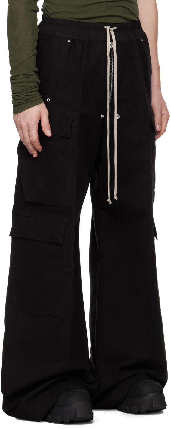 Cargo byxor Rick Owens Rick Owens Porterville Cargobelas Cargo Pants Svart | RU02D6339 TB, 1