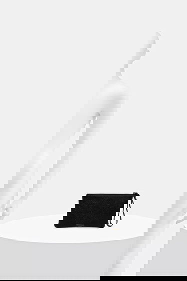 Plånbok Common Projects Pebbled Leather Small Flat Pouch Svart | 9187.7001, 4