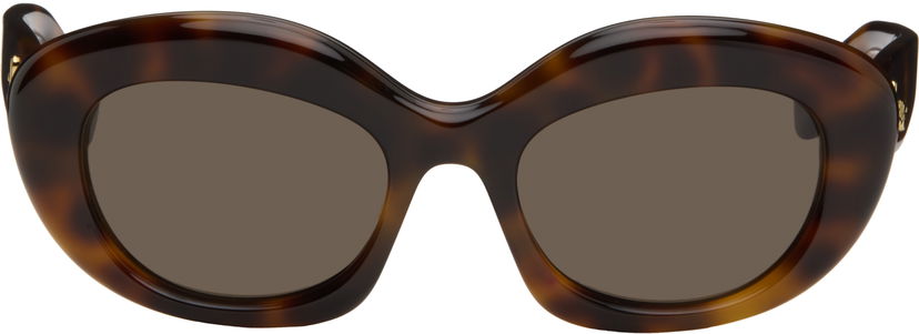 Solglasögon Loewe Curvy Logo Cat-Eye Sunglasses Brun | LW40153I5152E 192337199622