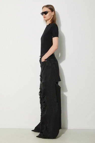 T-shirt VETEMENTS VETEMENTS Blackout Cut-Up Fitted T-Shirt Svart | UE64TR100B, 1
