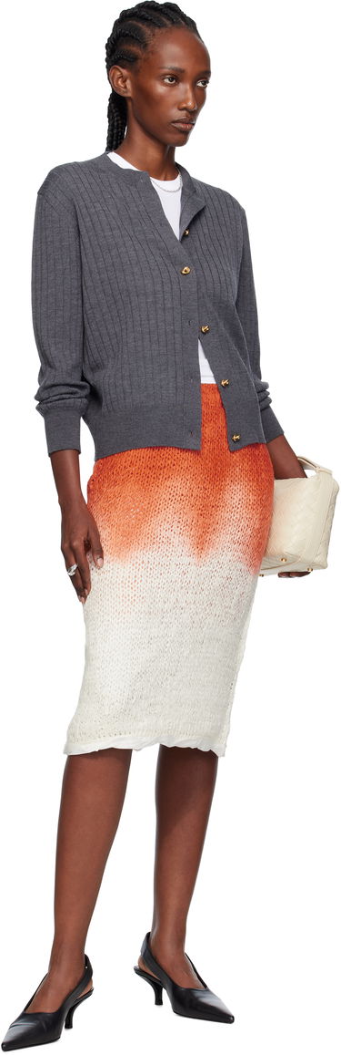 Sweater Bottega Veneta Bottega Veneta Wool Rib Knit Cardigan Grå | 835337 V5L70, 3