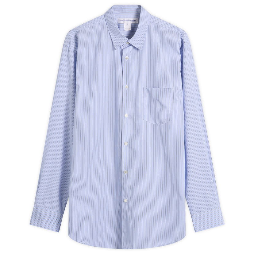 Skjorta Comme des Garçons Comme des Garçons SHIRT YD Stripe Shirt, Size L Blå | FZ-B125-060-7