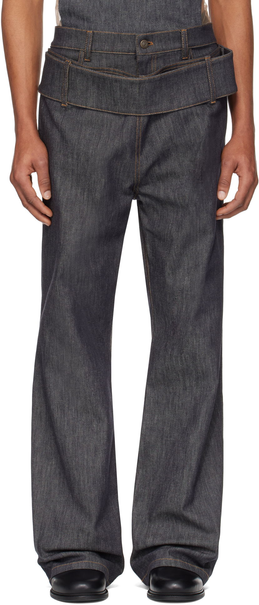 Jeans Courrèges Courrèges Double Belt Jeans Blå | 125DPA287DE0035
