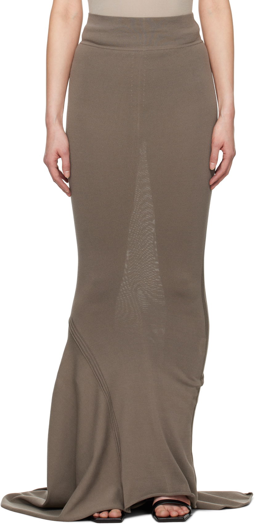 Kjol Rick Owens Rick Owens Hollywood Dauphine Maxi Skirt Brun | RP01E7689 VI