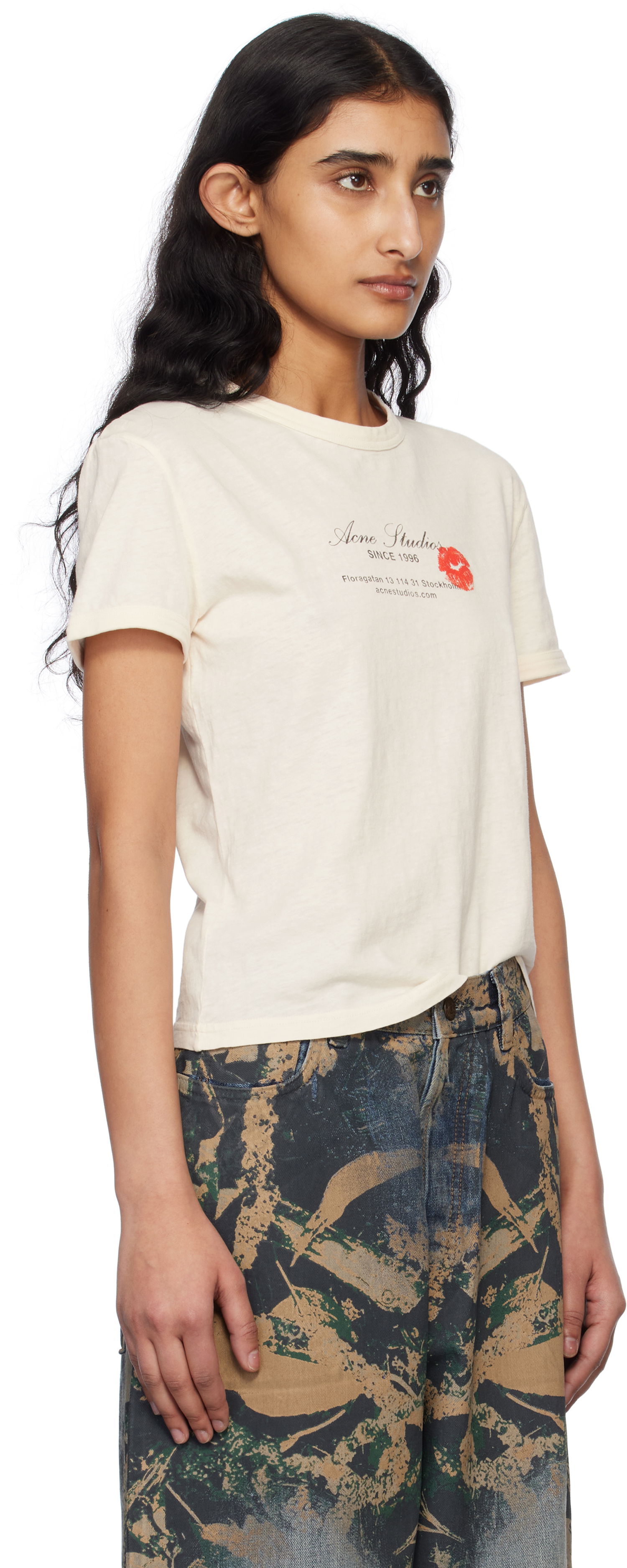 T-shirt Acne Studios Acne Studios Logo T-Shirt Beige | AL0460-, 1