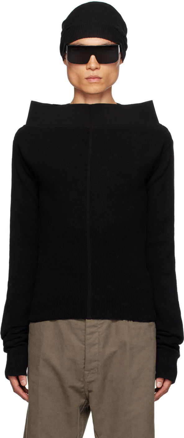 Sweater Rick Owens Rib Turtleneck Svart | RR02C7691 CHWSR, 0