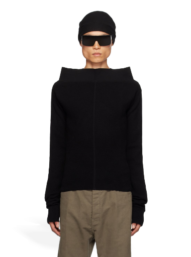 Sweater Rick Owens Rib Turtleneck Svart | RR02C7691 CHWSR