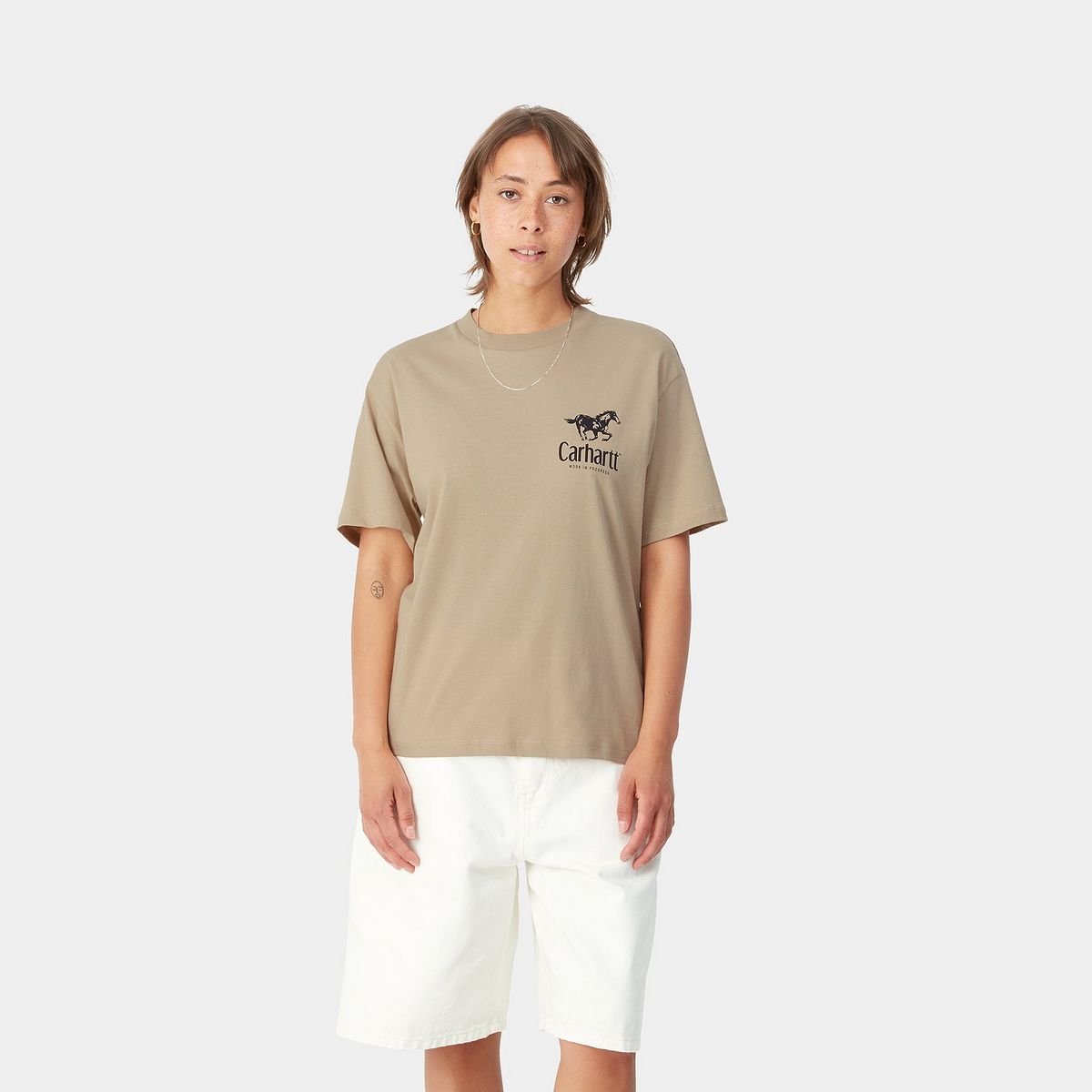 T-shirt Carhartt WIP Stallion T-Shirt Beige | I031425_0U2_XX, 0