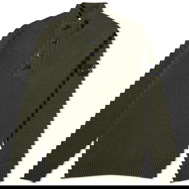 Sweater Stone Island Stand Collar Button Neck Knit Grön | 7915540-V0058, 0