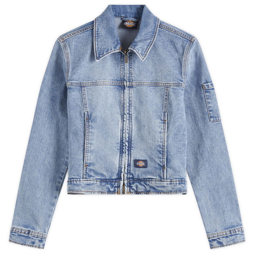 Jacka Dickies Women's Slim Denim Jacket Blå | DK0A4ZANK211