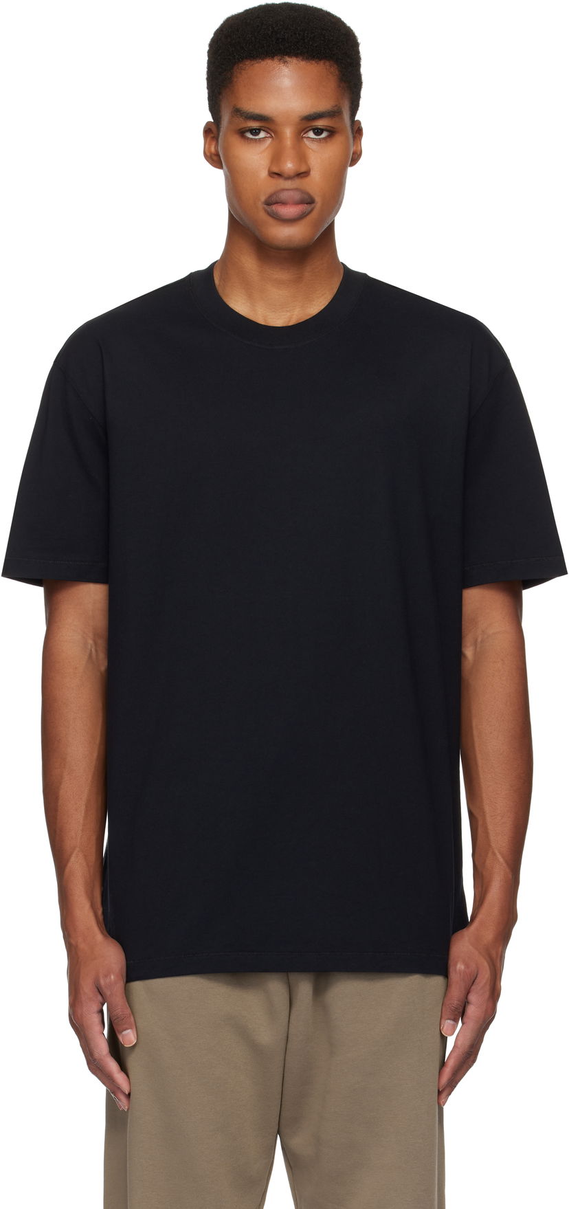 T-shirt SKIMS Relaxed Heavyweight T-Shirt Svart | SS-STT-6414M