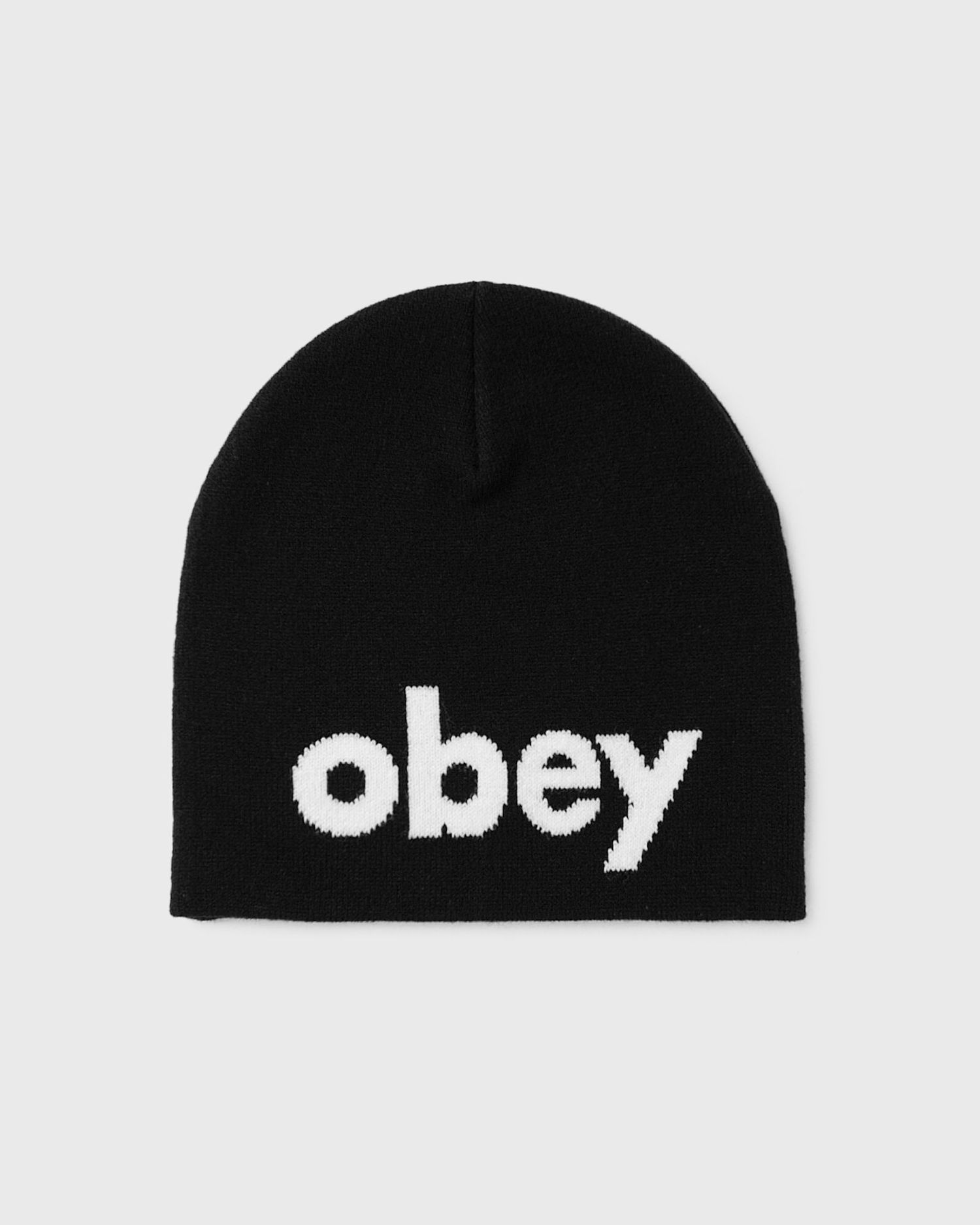 Mössa OBEY Knit Beanie with Lowercase Lettering Svart | 100030191-BLK, 0
