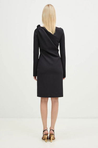 Klä JW Anderson JW Anderson Shoulder Drape V-Neck Mini Dress Svart | DR0446.PG1573.999, 2