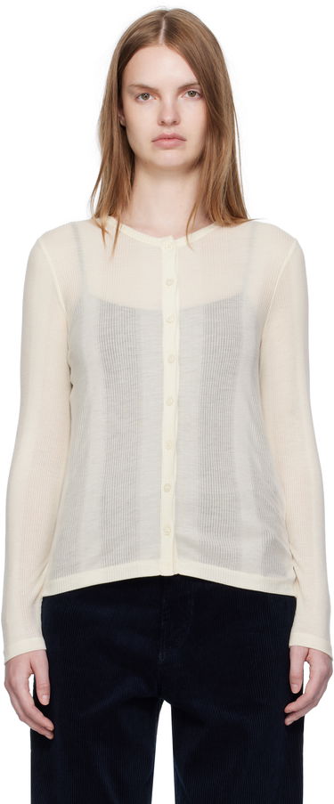 Sweater A.P.C. A.P.C. Lorie Button Cardigan Beige | LYAAW-F22331, 0