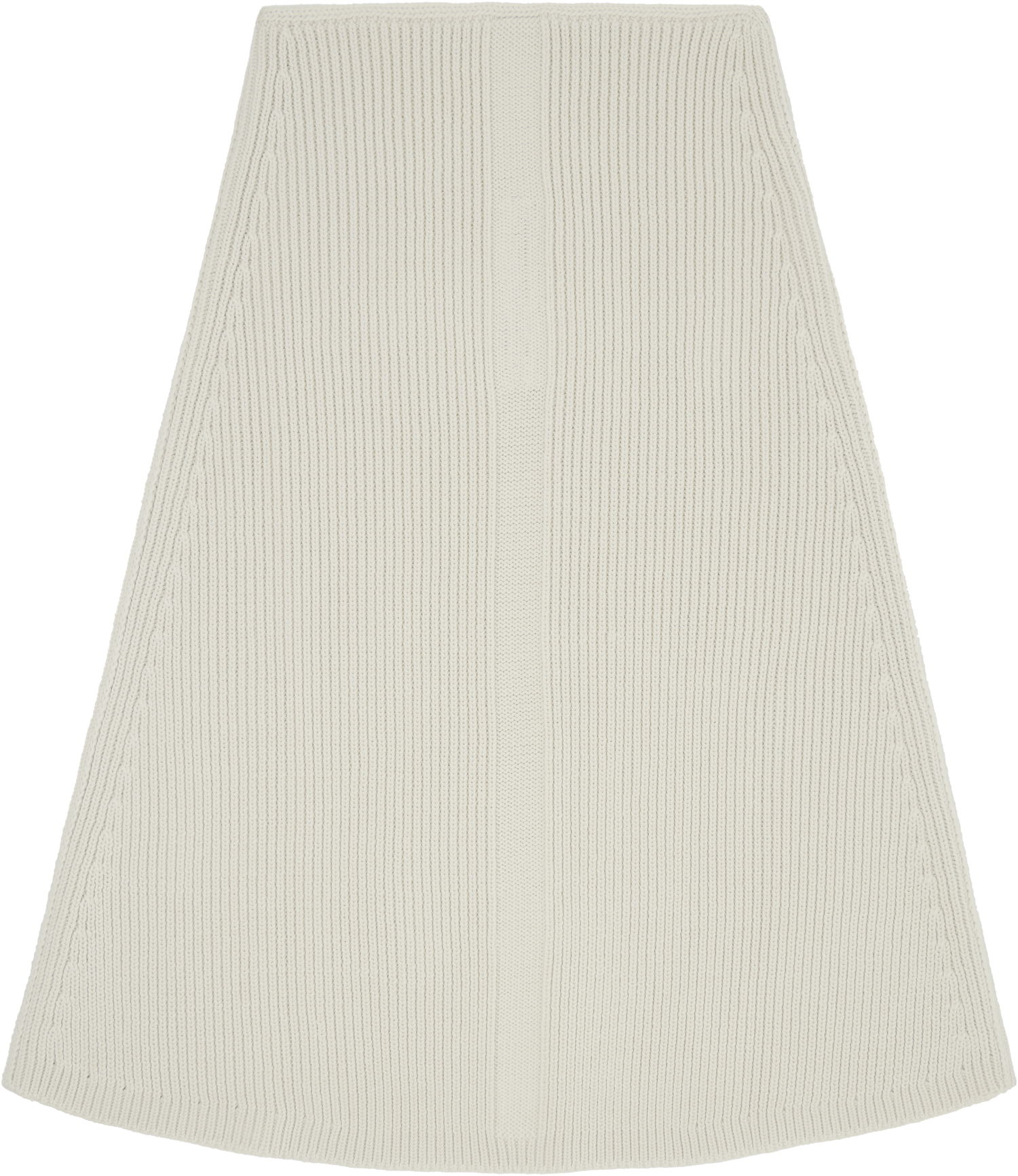 Kjol Rick Owens Rick Owens Concordians Ribbed Knit A-line Skirt Vit | RR02E1491 KWVH, 1