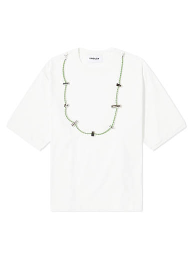 T-shirt Ambush Cord Collar Tee Vit | BWAA031F22JER0010202