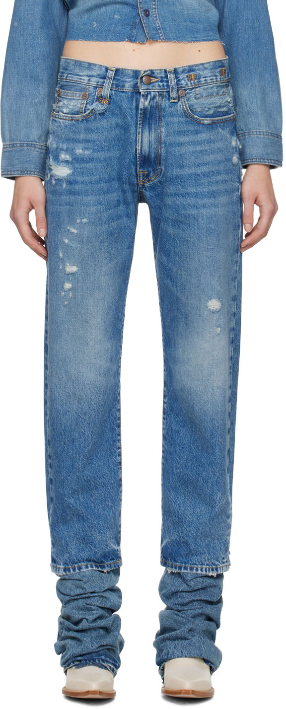 Jeans R13 R13 Boyfriend Stacked Jeans Blå | R13W5083-969