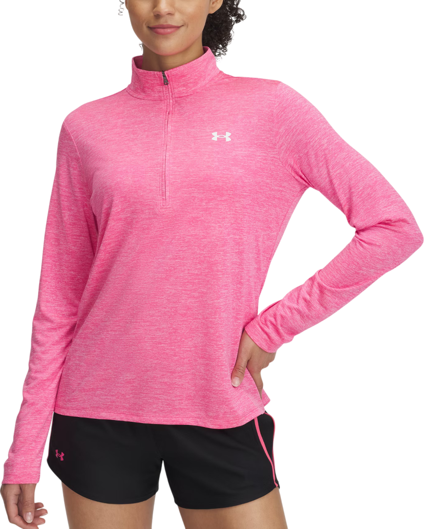 Sweatshirt Under Armour Tech 1/2 Zip Twist Top Rosa | 1384225-672