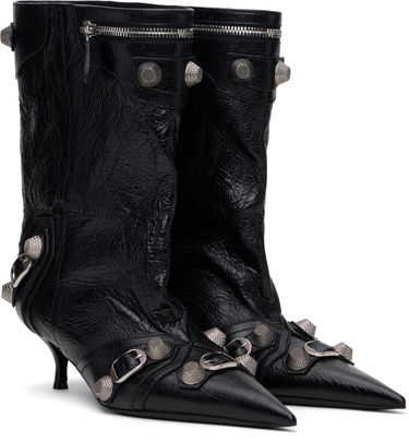 Sneakers och skor Balenciaga Leather Ankle Boots with Metal Studs Svart | 802082 WAD4E, 3