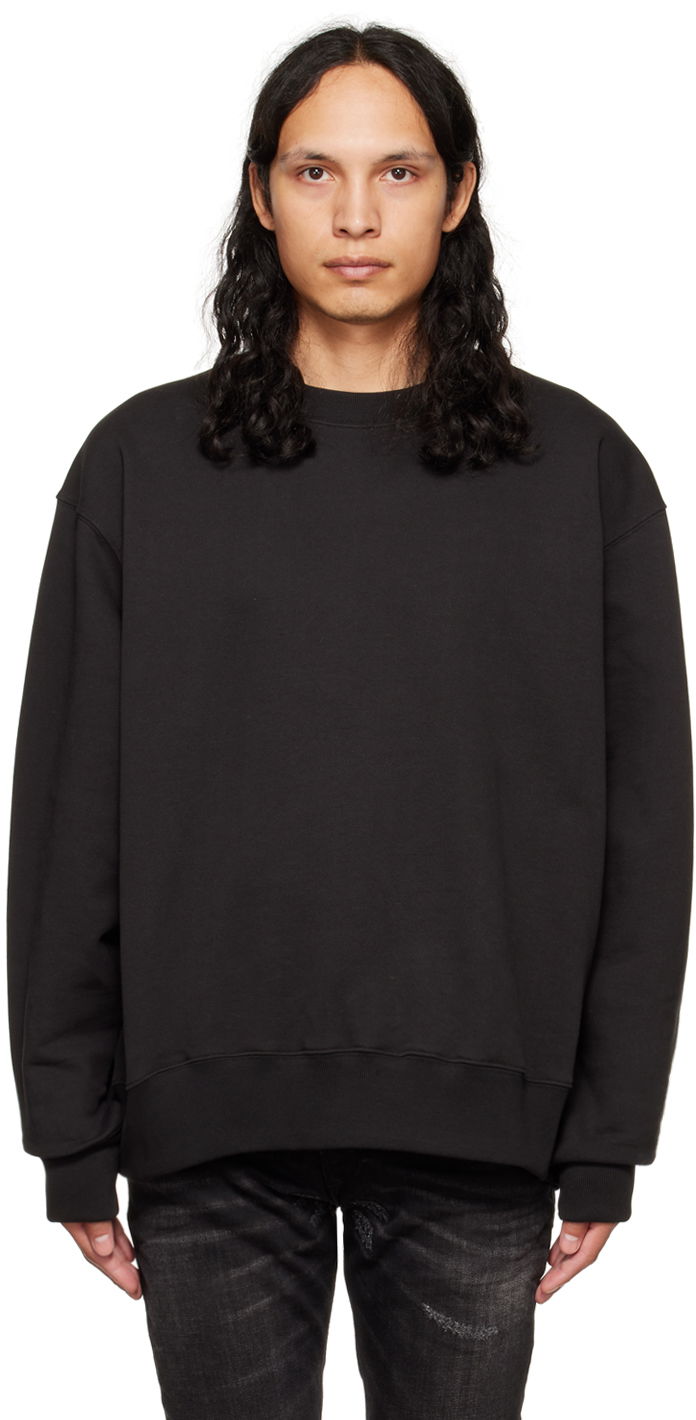 Sweater We11done We11done Crewneck Sweatshirt Svart | WD-TS3-22-747-U-BK