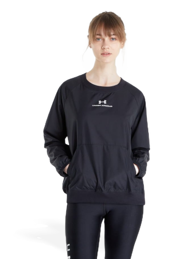 Sweatshirt Under Armour Rush Woven Crew Svart | 1369850-001