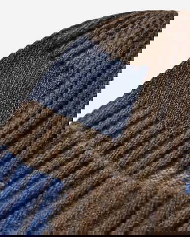 Mössa KAPITAL Wool Patchwork Ribbed Knit Beanie Flerfärgad | EK-1510XH GRAY, 5