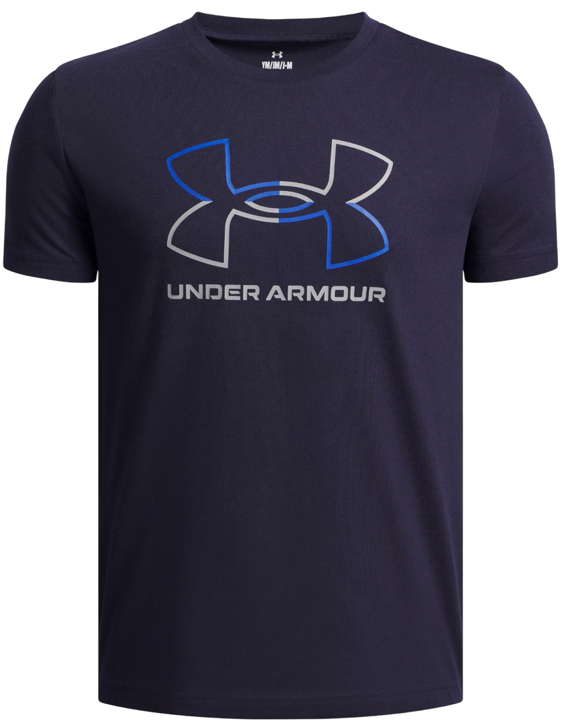 T-shirt Under Armour GL Foundation Short Sleeve T-Shirt with Split Outline Logo Mörkblå | 6005010-410