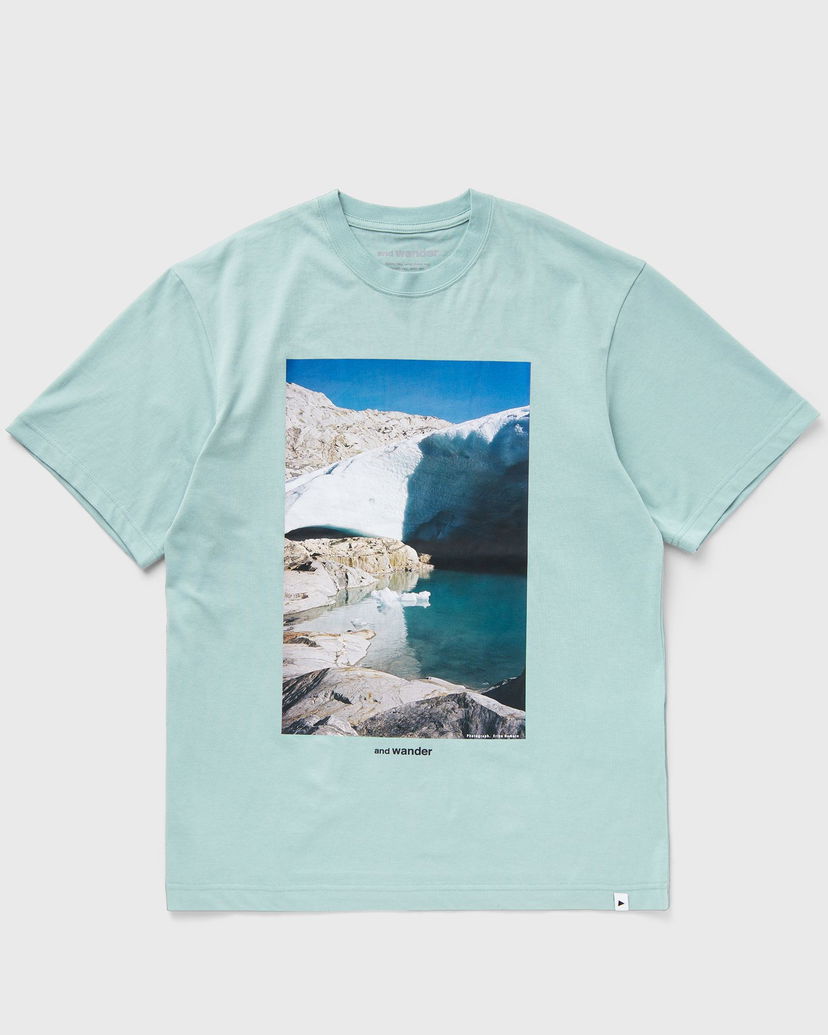 T-shirt and wander Glacier Print Short Sleeve T-Shirt Turkos | 5745184113-184
