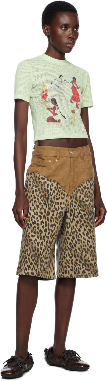 Shorts Andersson Bell Oxford Combo Leopard Shorts Beige | apa821w, 3