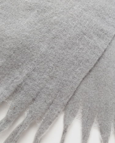 Halsduk American Vintage ZINACO Fringe Scarf Grå | ZI20AH25-CHRIS-CHINE-NOIR, 1