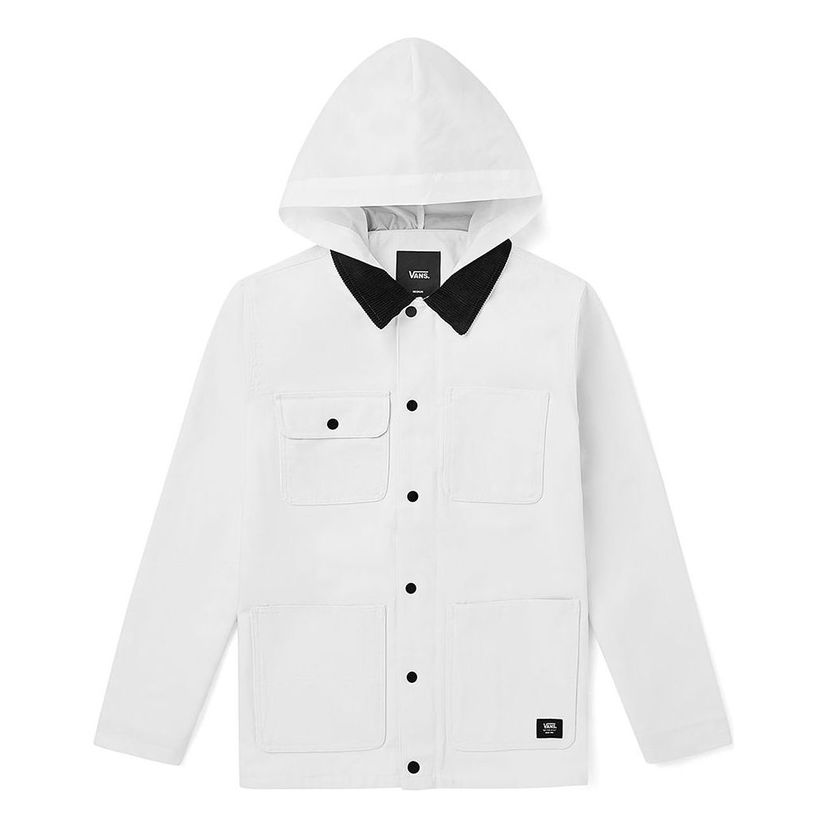 Jacka Vans Hooded Chore Jacket Vit | VN0A3W2GWHT