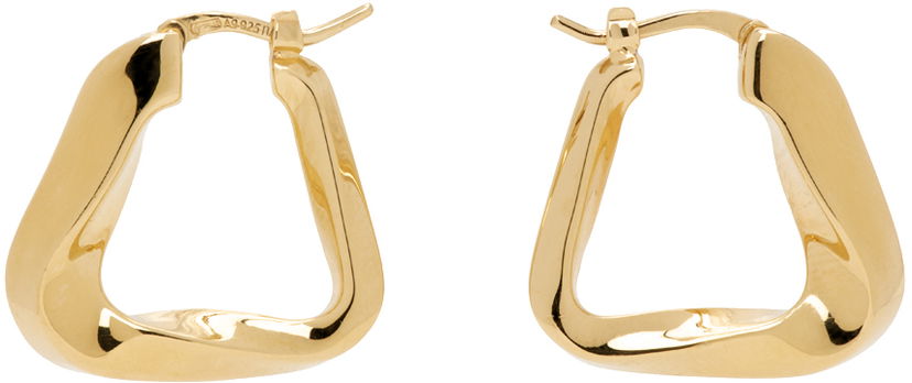 Örhängen Bottega Veneta Essentials Hoop Earrings Beige | 775179 VAHU0