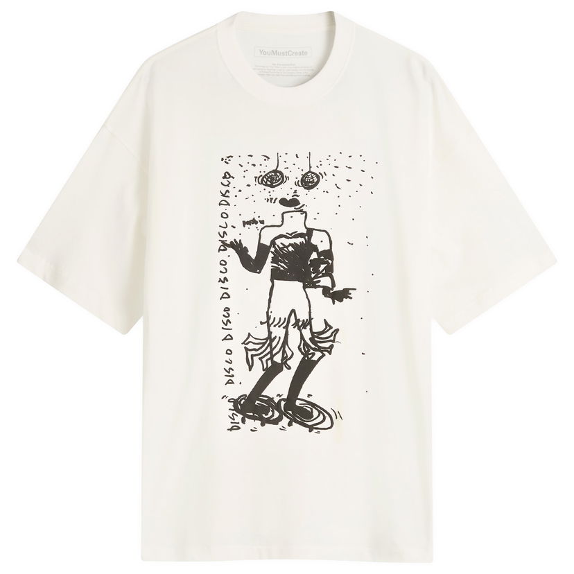 T-shirt YMC Bat Girls & Acid Boys Disco Graphic T-Shirt Vit | P6OZK-WHT