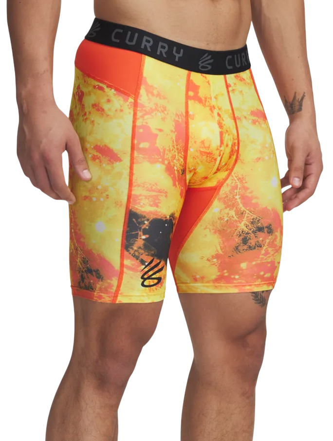 Boxare Under Armour Curry HG Printed Compression Shorts Orange | 1379829-847