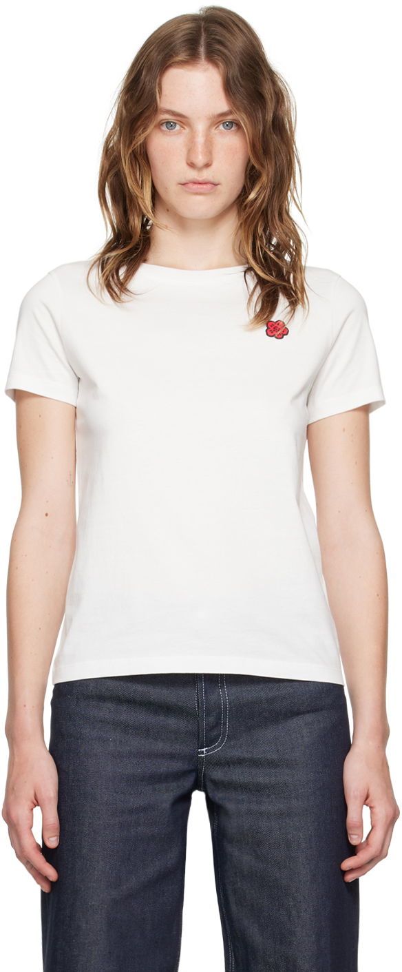 T-shirt KENZO White Paris Boke Flower T-Shirt Vit | FE62TS1414SO