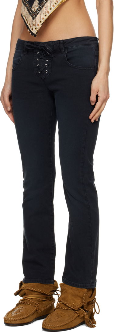 Jeans ISABEL MARANT Isabel Marant Vanel Lace-Up Jeans Svart | PA0544FB-C2H02I, 3