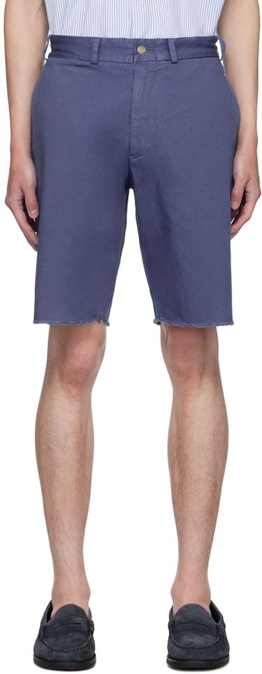 Shorts BEAMS Beams Plus Plain Front Shorts Blå | 3825-0070-791, 0
